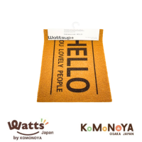 KOMONOYA พรมเช็ดเท้า ลาย HELLO สีเหลือง