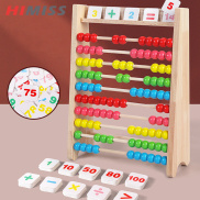 Himiss RC bằng gỗ cho trẻ em bàn tính giáo dục đồ chơi toán học cầu vồng
