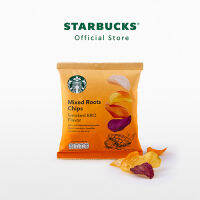 Starbucks Mixed Root Chips BBQ สตาร์บัคส์มันหวานหลากสี ผสมเผือกทอดอบกรอบรสบาร์บีคิว 30 กรัม A9000329