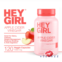 (Exp08/25) Hey Girl Apple Cider Vinegar 120 Capsules 1,560mg แอปเปิ้ลไซเดอร์จากอเมริกา สารสกัดจากธรรมชาติเพื่อการดูแลรักษารูปร่าง ปราศจากกลูเตน คีโตทานได้นะคะ