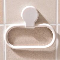 Self Adhesive Towel Holder Roll Rack Decoration Bathroom Storage Hotel Home Ring ABS Hangers Paper Toilet Wall Mount Coat