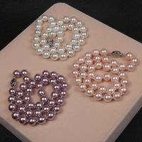 Wholesale 3 Colors Natural Fresh Water Shell Simulated Pearl Beads For Jewelry Making DIY Bracelet Necklace 810MM Strand