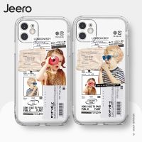 JEERO เคสคู่ เคสไอโฟน คู่รัก กันกระแทกซิลิโคนนุ่มใสน่ารักตลก เคสโทรศัพท์ Compatible for iPhone 13 12 11 Pro Max SE 2020 X XR XS 8 7 Plus พลัส hfXYY1170