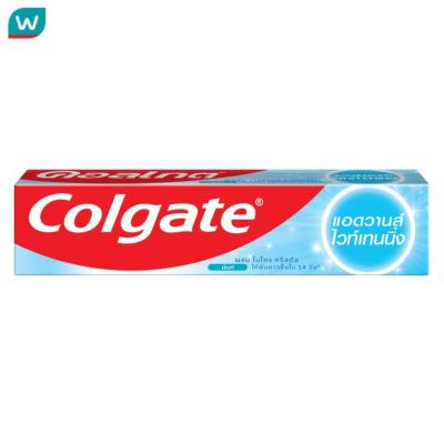 [2 หลอด]Colgate คอลเกต ยาสีฟัน แอดวานส์ ไวท์เทนนิ่ง 135 กรัม ฟันขาว ป้องกันฟันผุ