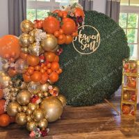 [HOT MAKXJWIGO 542] 107Pcs Doubled Orange บอลลูน Garland Arch ชุด Confetti Globes งานแต่งงานวันเกิด Thankgiving ฤดูใบไม้ร่วง Theme Party Decor Baby Shower