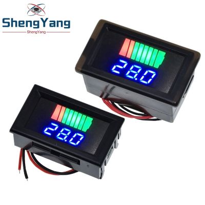 Car Battery Charge Level Indicator 12V 24V 36V 48V 60V Lithium Battery Capacity Meter Tester Blue Display LED Tester Voltmeter