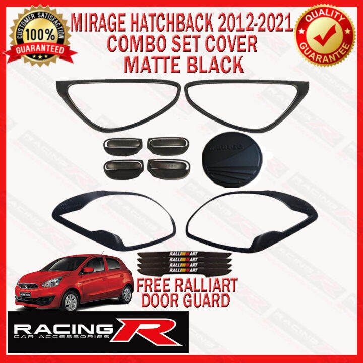 Mirage Hatchback 2012 to 2024 Garnish Cover Combo Set [ Free Ralliart