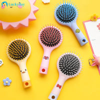 Korea Cute Cartoon Mirror Integrated Mini Portable Comb Air Cushion Massage Simple Women Makeup Hair Tool