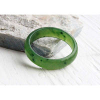 1 PC Narrow Ring Natural Grade A Jadeite Ice Green Gray Jade gemstone Burma Jade bead