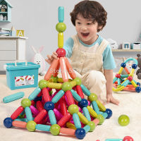 Magnet Stick Rod Building Blocks Montessori Educational Toys Kids Magnetic Constructor Block Designer Set For Children Gifts