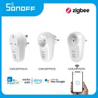 SONOFF S26R2 Zigbee Plug 16A EU Wifi Smart Home Socket Switch UK DE FR Plug APP/Vocie Remote Control Work With Alexa Google Home Ratchets Sockets