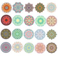 Fashion Ethnic Style Heat Transfer Iron On Patches Mandala Flower  T-shirt Sticker Custom Fusible Vinyl Stripe Free Shipping Haberdashery