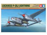 Tamiya 61123 WWII LOCKHEED P-38 J โมเดลเครื่องบินรบไลท์นิ่งชุดประกอบโมเดล1/48