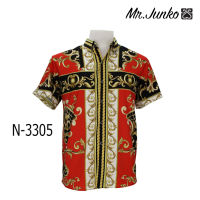 ?ส่งฟรี?เสื้อเชิ้ต เสื้ออาเสี่ย Mr-Junko งานต่อลาย ผ้านิ่ม ใส่สบายไม่ร้อน N-3305