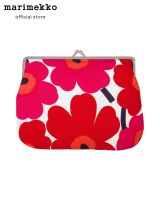 MARIMEKKO PUOLIKAS KUKKARO MINI UNIKKO BAG กระเป๋าใส่เหรียญ ลายดอกไม้ สีแดง