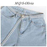 M·Q·S-Olivia โซ่คล้องเอวมุก เข็มขัดหัวแฟชั่นเกาหลี​ เข็มขัดแฟชั่น สวยมากๆ คุณภาพสูง