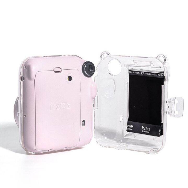 instax-mini-11กระเป๋าใส่ภาพถ่ายเคสใสเคสกระเป๋าเก็บของภาพกรอบคริสตัลชุดสติกเกอร์เชือกเคสกล้อง