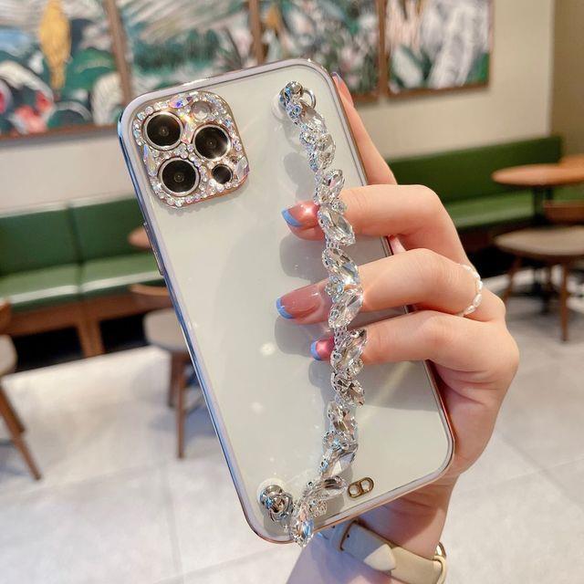 16-digits-หรูหรา-rhinestone-เพชรกรณีโทรศัพท์สำหรับ-iphone-iphone-13pro-max-12-11-xr-xs-max-b-ling-สร้อยข้อมือสายรัดข้อมือโซ่คุ้มครองปก