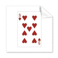 Heart 9 Playing Cards Pattern Cleaning Cloth Phone Screen Glasses Cleaner 5pcs Lens Cleaners