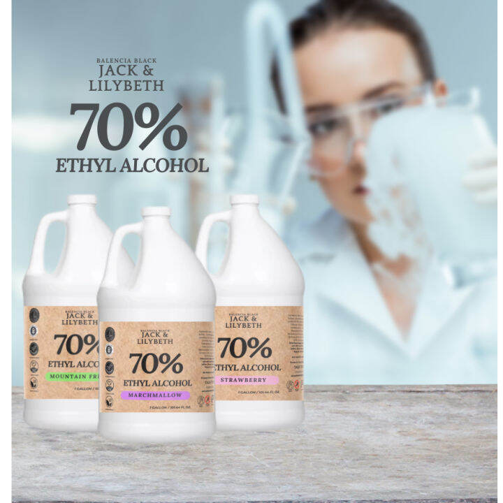 1 Gallon 70% Ethyl Alcohol Jack & Lilibeth Mountain Fresh Scented Ethyl ...