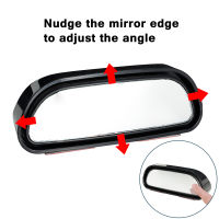 2Pcs 360 Degree Stick On Blind Spot Mirror Car Reverse Parking Road Safety Wide Angle Convex Rear View Mirror Rearview Auxiliary