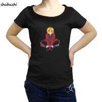 Fullmetal Alchemist Edward Elric State Alchemist Anime female women t shirt black top Cartoon women t shirt shubuzhi sbz3114