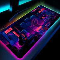 [แผ่นรองเมาส์ 】เมือง Asus Rog เสื่อไฟ Rgb Backlit แผ่นรองเมาส์สำหรับนักเล่นเกมแผ่นรองเมาส์อุปกรณ์เสริมสำหรับ Pc เม้าส์ Led แผ่นรองเมาส์ S เสื่อเล่นเกม Mesa Gamer