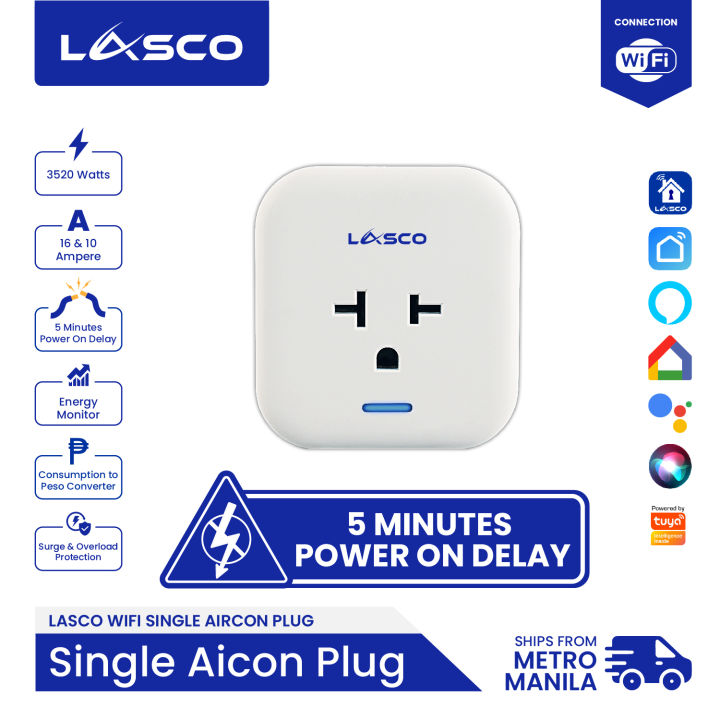 Smart socket adapter WiFi 16 A with/without consumption monitoring