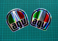 agv ฟอย์สติ๊กเกอร์ แต่งรถ ติดรถ สติ๊กเกอร์ติดกระจก สำหรับ รถมอเตอร์ไซค์ Bigbike รถซิ่ง แต่งรถรถยนต์ รถกระบะ ติดข้างรถ จำนวน 2 แผ่น