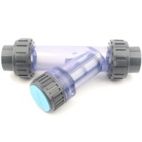1pc 20 63mm Y-Type Transparent Filter Micro Irrigation System Water Pipe Filter Fish Tank Aquarium Visible PVC Pipeline Filters