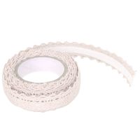 +【； Scrapbooking Decorative Lace Rion Fabric Trim DIY Craft Self Adhesive Wrap Multipurpose Sticker Wedding Christmas Double Sided