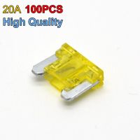 100PCS New 20A Auto Car Boats Blade Fuses Mini Size Type 20 Amp