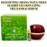 Kem dưỡng trắng da ngừa nhăn Nhật Việt trà xanh & serum ngừa lão hóa se