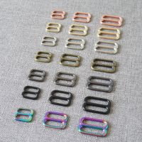 10Pcs 15mm 20mm 25mm Bag Straps Belt Buckle Metal Slider Tri Gliders Adjuster For Webbing Leather Garment Sewing DIY Accessories Furniture Protectors