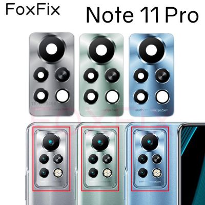 กระจกกล้องถ่ายรูปด้านหลัง2ชิ้น/ล็อตสำหรับอะไหล่ Infinix Note 11 Pro พร้อมสติ๊กเกอร์กาว Note11 X697โปร
