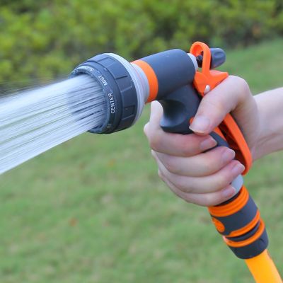 【LZ】♀  Pistola de água jardim pistola de irrigação spray gramado rega lavagem de carro mangueira de alta pressão polvilhar bocal jardim rega sprinkler