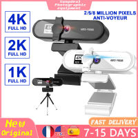 เว็บแคม Full HD 4K 2K 1K คอมพิวเตอร์ออโต้โฟกัสเว็บแคม120องศาสดสตรีมมิ่งเว็บแคมไวด์สกรีนสำหรับการประชุมทาง Vlog Cam