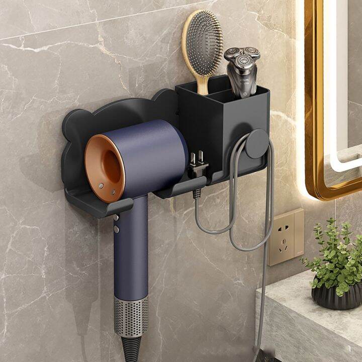 cute-bear-hair-dryer-stand-suitable-for-dyson-hair-dryer-no-drill-straightening-storage-rack-bathroom-shelf-brush-shaver-bracket