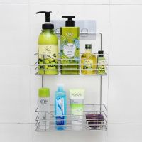 ✷ↂ Corner Shelf Bathroom Accessories Stainless Steel Shelves Bathroom Shelf Storage Holder Shower Hair Dryer Holder