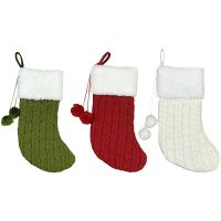 40Cm Knitted Chimney Sock Handmade Christmas Chimney Socks Personalized Gift Bag Kid Candy Christmas Socks Socks Tights