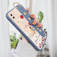 เคส PMP สำหรับ Itel A56 A56 Pro Itel S15 S15 Pro (พร้อมสายรัดข้อมือ) เคสป้องกันแบบน้ำขอบสี่เหลี่ยมเคสโทรศัพท์พระจันทร์สีกุหลาบปลอกซิลิโคนคลุมทั้งหมด