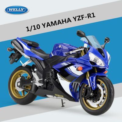 WELLY 1:10 YAMAHA YZF-R1 Alloy Racing Motorcycle Model Simulation Diecast Metal Motorcycle Model Collection Childrens Toy Gifts