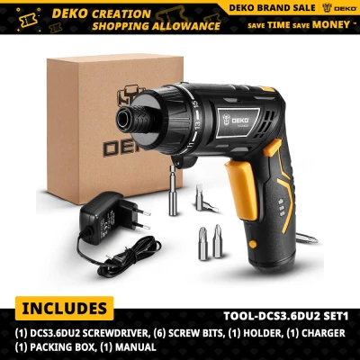 DEKO DCS3.6DU2 S1 / S2 ไขควงไฟฟ้าไร้สายไขควงด้ามจับแบบบิดได้ไฟฉาย LED เครื่องมือ DEKO DCS3.6DU2 S1 / S2 ไขควงไฟฟ้าไร้สายไขควงด้ามจับแบบบิดได้ไฟฉาย LED เครื่องมือ