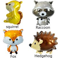 1pc Big Cartoon Animal Hedgehog Fox Raccoon squirrel Balloons  Forest party birthday decoration Baby Shower Jungle Toy Globos Balloons