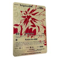 Metal Card Solgaleo 190 Gold Trade Collection English Version