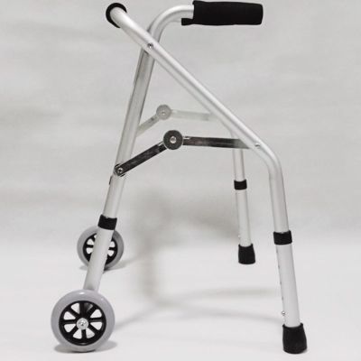 Children Walker Rehabilitation Training Auxiliary Walking Device Height Adjustable Pulley Sponge Armrest Comfort Silent Wheels