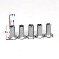 ✲✔❧ 5pcs Iron countersunk head socket lock splint nut furniture M6 outer diameter 8mm