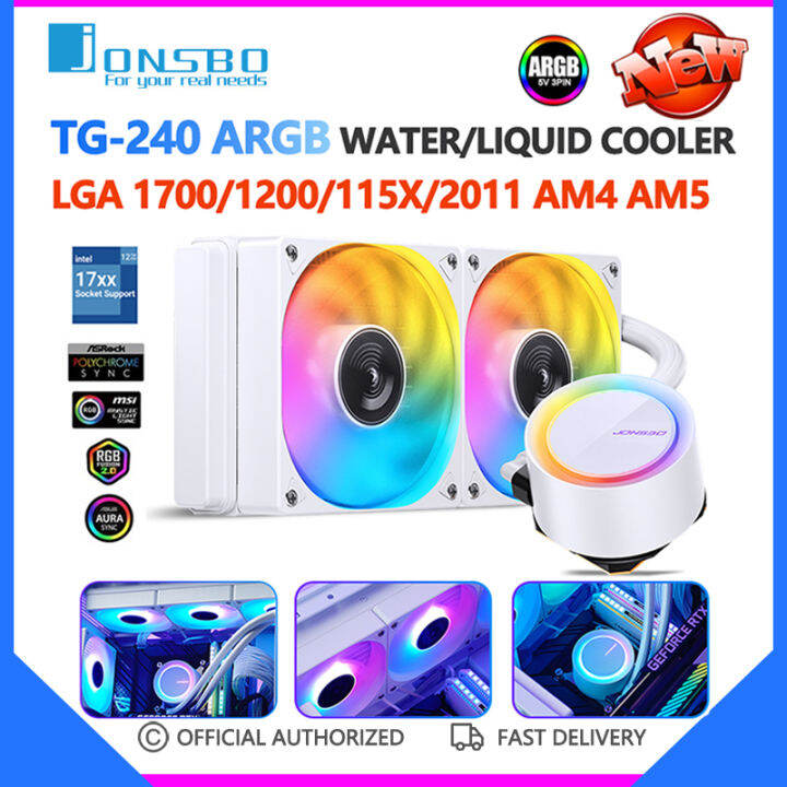 Jonsbo TG240 ARGB Water Liquid Cooler 120mm Fan Integral Watercooled
