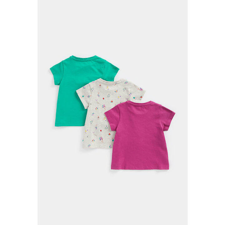 เสื้อยืดเด็กผู้หญิง-mothercare-secret-garden-t-shirts-3-pack-cd008