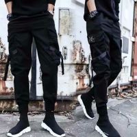 COD DSFWEWWWWW [S-5XL] Korean Fashion Slim Fit Men Plus Size Pants Unisex Tight Flat Bottom Pants Women Casual Couple Tactical Pants